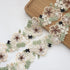 Organza 3D Flower Lace Trim, Green and Beige Embroidery Floral lace Ribbon for Dress/Wedding/Bridal DIY Sewing Decoration,2Yard...