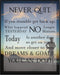 Posterizer 1 pcs-Never Quit-Reminder To Keep Going-Motivational & Inspirational Art- Gift for Men Women Entrepreneur Teens-Decor for Home & Office...