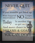 Posterizer 1 pcs-Never Quit-Reminder To Keep Going-Motivational & Inspirational Art- Gift for Men Women Entrepreneur Teens-Decor for Home & Office...