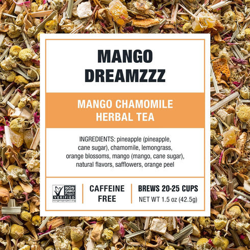 Tiesta Tea - Mango Dreamzzz Chamomile Loose Leaf Herbal Tea, Relaxing Chamomile & Lemongrass Blend, Caffeine-Free, Brew Hot or Iced, Makes Up to 2...