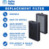 Fette Filter - LV-H128 True HEPA H13 Replacement Filter Compatible with LEVOIT LV-H128-RF/Valkia PU-P02 / PUURVSAS HM669A / ROVACS RV60 Air Purifi...