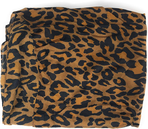 Nickanny's Premium Soft Brown Animal Leopard Print Sheer Infinity Loop Scarf...