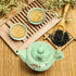 DELIFUR Celadon Handcrafted Porcelain Tea Set Lotus Theme Porcelain Tea Pot Covered Teacup Gongdao Cup From China (Lotus Tea pot)...
