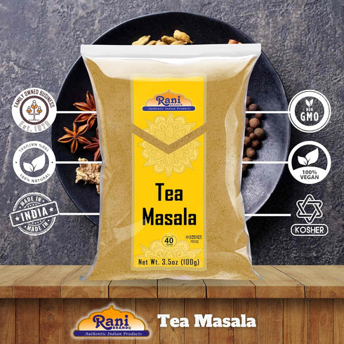 Rani Tea (Chai) Masala Indian Spice Blend 3.5oz (100g) ~ All Natural | Vegan | Gluten Friendly | Salt & Sugar Free | NON-GMO | No Colors | Indian ...