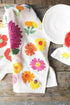 Now Designs Floursack Kitchen Towels Quick Dry Cotton Hand Towel Set, 3 Count, Flowers of The Month, 20 x 30 in...