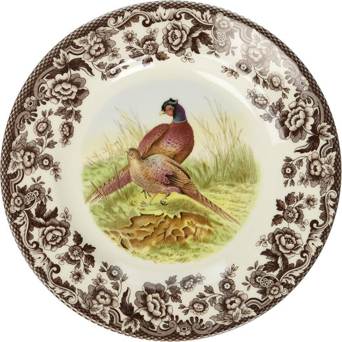 Spode Woodland Salad Plate, Pheasant Design - 9” Plate for Thanksgiving & Special Occasions, Fine Earthenware, Dishwasher & Microwave Safe, Excell...