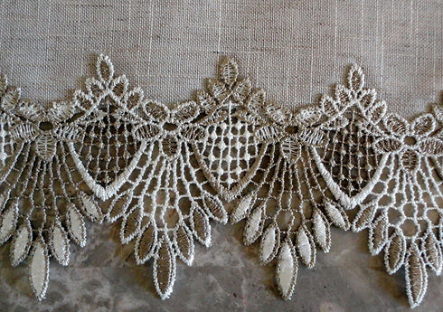 Lace 54" Table Runner Dresser Scarf Neutral Earth Tones European Lace...
