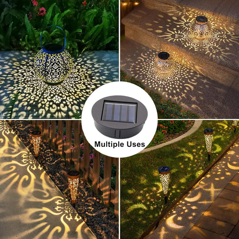AA 600Mah Solar Lantern Top Replacement for Outdoor Solar Lantern Lights Waterproof, Warm White Glow (Round Solar Panel)...