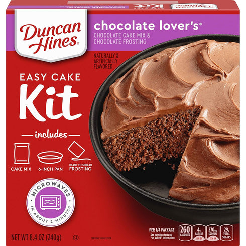 Duncan Hines Easy Cake Kit Chocolate Lover's Cake Mix, 8.4 oz...