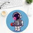 Mouse Pad?Cute Astronaut Holding Skateboard Cartoon Style Funny Round Mousepad?Small Non-Slip Rubber Gaming Pads?Office Dorm Computer Laptop Mouse...