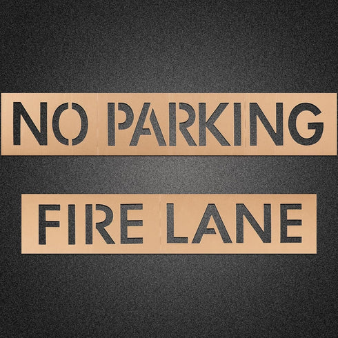 4" Fire Lane No Parking Pavement Word Letter Stencil Template No Parking Fire Lane Stencil Cardboard Parking Lot Stencils Reusable No Parking Sign...