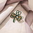 EVER FAITH St. Patrick's Day Three Leaf Clover Brooch, Good Luck 3 Love Heart Celtic Knot Green Crystal Brooch Pin Irish Holiday Jewelry Gift for ...
