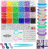 YMSDZHL 1000PCS Bracelet Making Kit, Friendship Jewelry Necklace Bracelet kit 24 Colors 9mm Pony Beads for Bracelet Making Beads, Letter Bead for ...