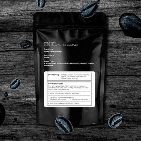 Charcoal Face & Body Scrub, Exfoliating Face Scrub for Men & Women | 100% Whole Coffee Been Skin Care Scrub | Minimizes Pore Size & Reduces Skin B...