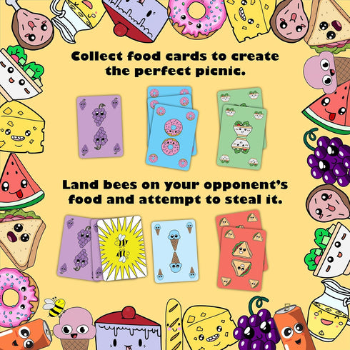 Bees! - Nothing Ruins A Good Picnic Like...Bees! 2 Player Games for Adults and Kids Or Up to 4 Players - Family Games for Kids and Adults...