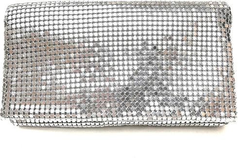 Women Vintage Evening Clutch Metal Mesh soft purse with Short Shoulder Strap...