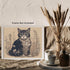 Posterizer 1 pcs- Black and white cat in the middle of flowers-Art for Animal Lovers-Floral Botanical Art-Gift For Animal Lovers-Living Room Bedro...