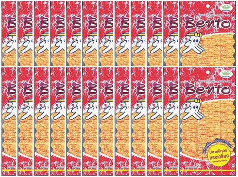 Bento Bake Seasoned Squid & Surimi Seafood Thai Snack Choose from 3 Flavors 5 gram (Pack of 24)...