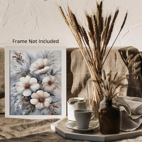 Posterizer 1 pcs-dainty flowers in nature -oil painting style-10-Floral & Botanical Art-Landscape & Nature Art-Living Room Bedroom Decor- unframed...