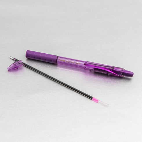 Pentel RSVP RT Colors Retractable Ballpoint Pen, (1.0mm) Medium Line, Barrel, Violet Ink, Box of 12 (BK93CRV-V)...