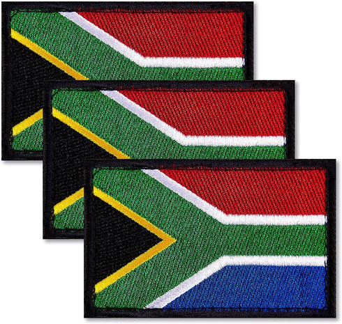 ZXvZYT 3 Pack South Africa Flag Embroidered Patches South African Flags Military Emblem Patch for Clothes Hat Backpacks Decorations...