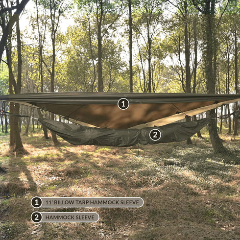 Onewind Hammock Sleeve, Lightweight and Compact Camping Hammock Storage and Cover 11'' Medium for Hammock, Thin Underquilt, Topquilt, OD Green...