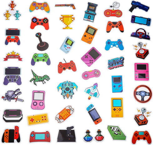 100 Pack Video Game Stickers, Video Game Gamer Party Favors, Birthday Decorations...