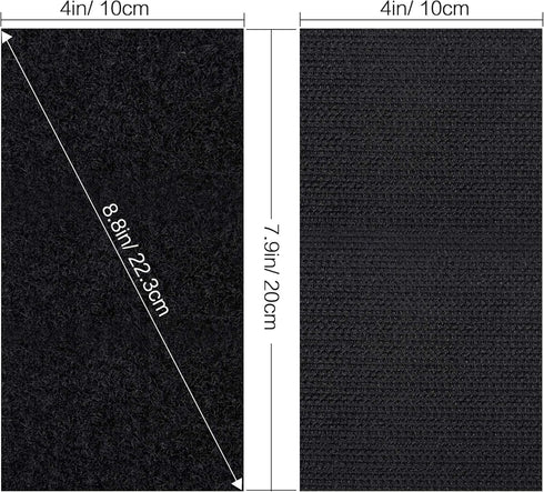 BRAVESHINE 6 Sets Hook and Loop Tapes - 4x8 Inch Heavy-Duty Picture Hanging Strips - Strong Hold for Indoor or Outdoor - Double Sided Adhesive for...