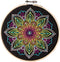 Leisure Arts Embroidery Kit 6" Neon Mandala - embroidery kit for beginners - embroidery kit for adults - cross stitch kits - cross stitch kits for...