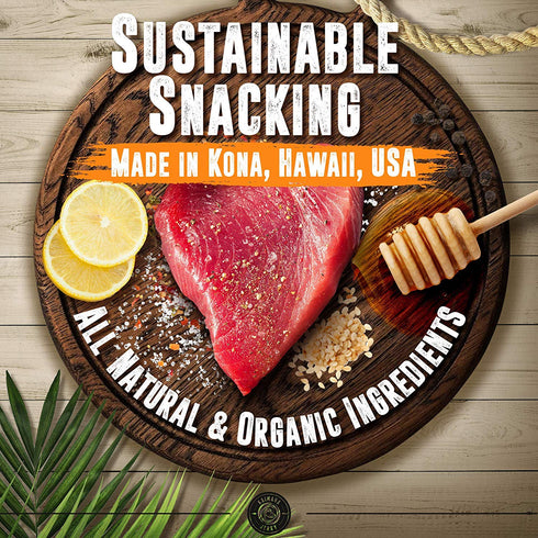 Kaimana Jerky - Hawaiian Warrior Ahi Tuna Jerky 3 Pack - Premium Fish Jerky Made in the USA. All Natural and Wild Caught....