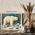 Posterizer 1 pcs-polar bear in snowy winter scene-oil painting style -2-Art for Animal Lovers-Landscape & Nature Art-Decor for Home & Office- unfr...