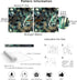 HAOKHOME 93208 Boho Peel and Stick Wallpaper Leaves Branch Removable Black/Green/Matte Gold Vinyl Self Adhesive Mural for Bedroom 17.7in x 6.5ft...