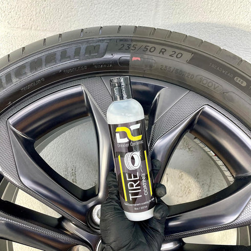 Tire Coating 8oz 237ml Semi Permanent Shine Dressing Water Based Polymer Non-Greasy Glossy Conditioner Long Lasting UV Protection...