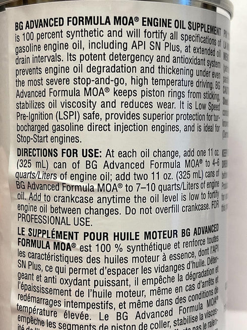 BG Advanced Formula MOA 115...