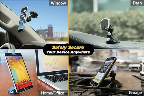 Scosche MPWDB MagicMount Pro Magnetic Car Phone Holder Mount with Suction Cup - 360 Degree Adjustable Head, Universal with All Devices - Suction M...