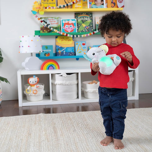 Bright Starts Hug-a-Bye Baby Elephant Stuffed Animal Musical Toy, Soft Toy Soother Plays Songs & Lights up, Newborn and up...