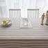 Aquazolax Linen Halloween Table Cloth, Square Striped Tablecloth for Small Parties Cake/Coffee/Dining Tables, 54 by 54 inch, Taupe Lines Design...