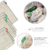 6 Reusable Produce Bags Grocery Washable | Organic Cotton Mesh Produce Bags | Double-Stitched & Tare Weigh | Mesh bags for vegetables | Cotton Pro...