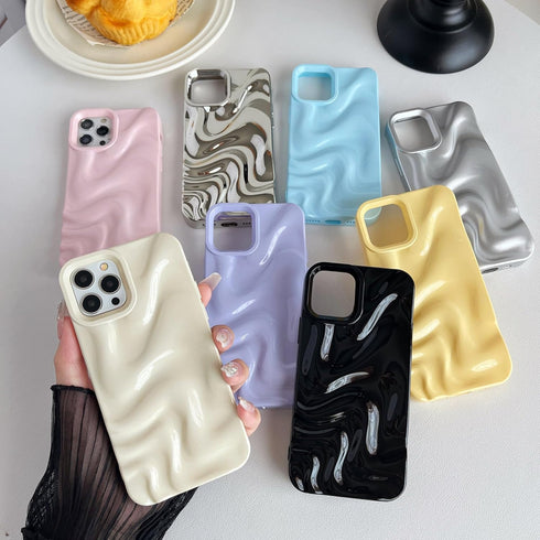 Caseative for iPhone 12 Pro Case,Water Ripple Pattern Wave Compatible with iPhone Case (Silver,iPhone 12 Pro)...