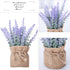 2 Pack Small Burlap Potted Lavender Flowers - Lavender Artificial Plants and Flocked Charming Purple for Warm and Loving Table Decor Christmas Dec...