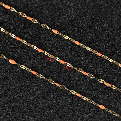 UMAOKANG 5 Meters Bulk Chain for Jewelry Making Gold Plated Stainless Steel Jewelry Making Supplies Women Necklace Bracelet DIY Jewelry Findings...