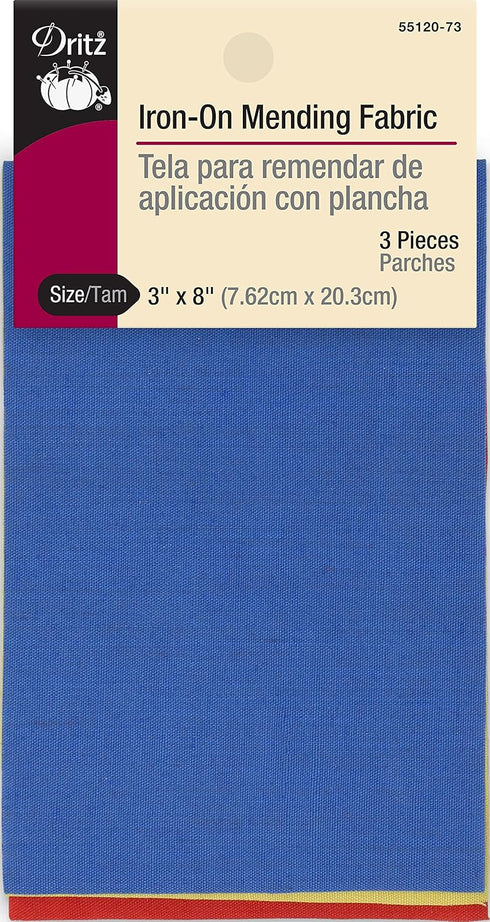 Dritz Iron-On Mending Tape, 3 x 8-Inch, 3 Count, Primary Colors...