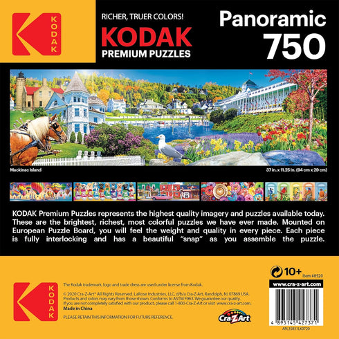 RoseArt - Kodak Premium Panoramic - Mackinac Island - 750 Piece Jigsaw Puzzle for Adults...