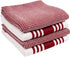 KAF Home Kitchen Towels, Set of 4 Absorbent, Durable and Soft Towels | Perfect for Kitchen Messes and Drying Dishes, 18 x 28 – Inches, Wine...