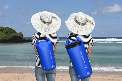 Waterproof Dry Bags Set of 3 Dry Bag with 2 Zip Lock Seals & Detachable Shoulder Strap, Waist Pouch & Phone Case - Can Be Submerged Into Water - f...