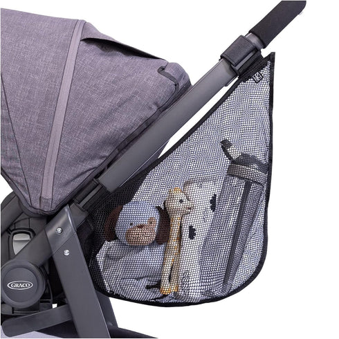 J.L. Childress Side Sling Stroller Storage Accessory - Universal Stroller Organizer - Mesh Cargo Net for Stroller Storage - Non-Slip, Adjustable S...