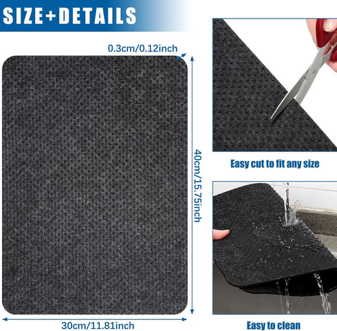 4 Pcs Heat Resistant Mat for Air Fryer Kitchen Countertop Heat Protector Mat Kitchen Appliance Mats Non Slip Heat Proof Mat Non Stick Black Coffee...