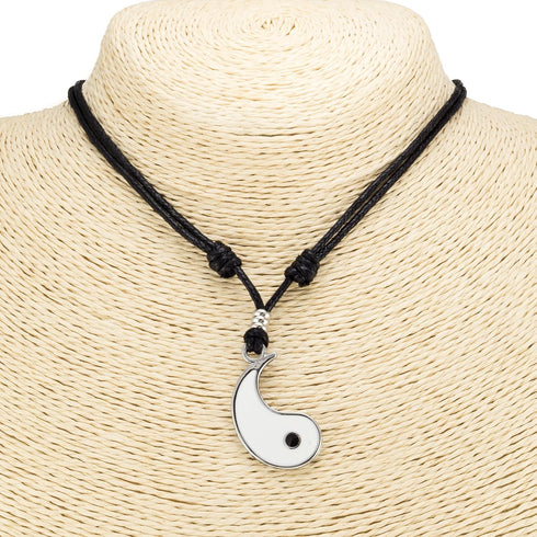 BlueRica Yin and Yang (Couple) Set on Adjustable Cord Necklaces...
