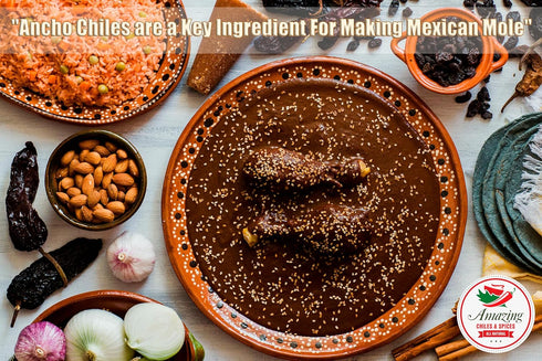 Dried Ancho Chiles Peppers 8 oz –Natural and Premium. Great For Recipes Like Mexican Mole, Sauces, Stews, Salsa, Meats, Enchiladas. Mild to Medium...