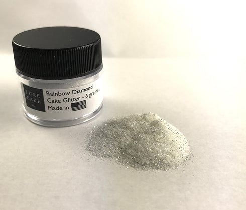 Luxury Cake Glitter, 6 grams, USA Made (Rainbow White)...